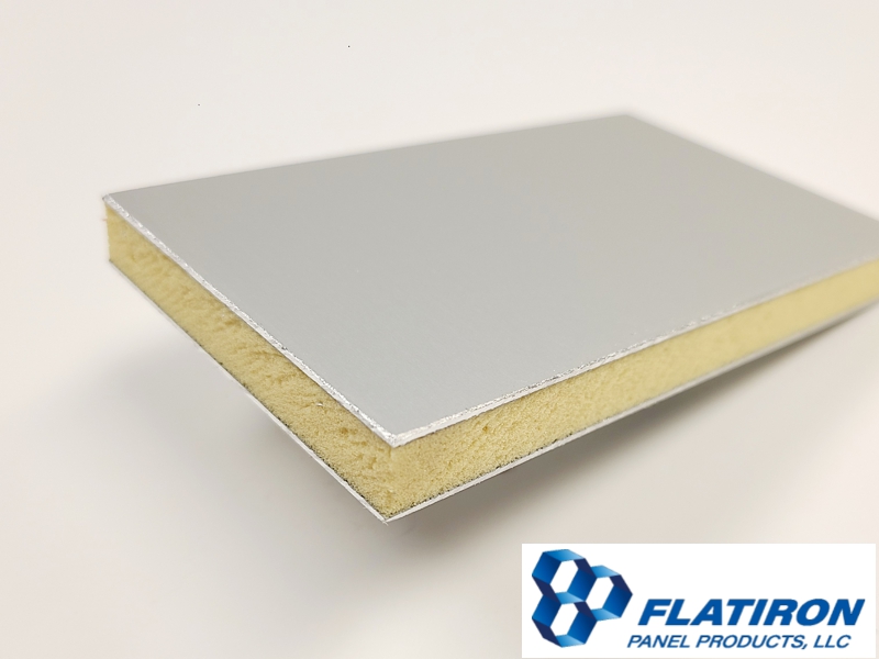 Aluminum Face Skins, White Kynar FInish / P400 Polyiso Foam Core Panel - 0.500"T x 48 Inch x 96 Inch